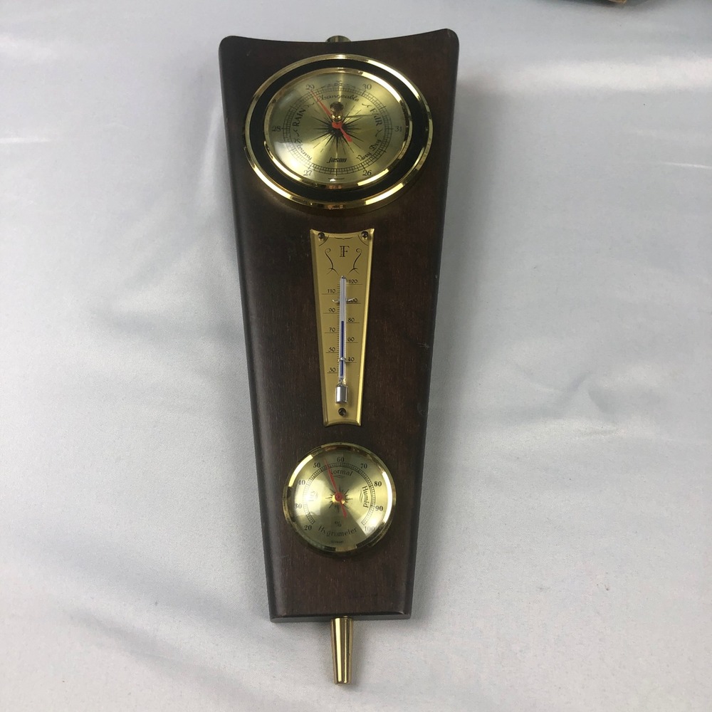 Vintage Jason Weather Station Barometer Thermometer Hygrometer West Germany MCM